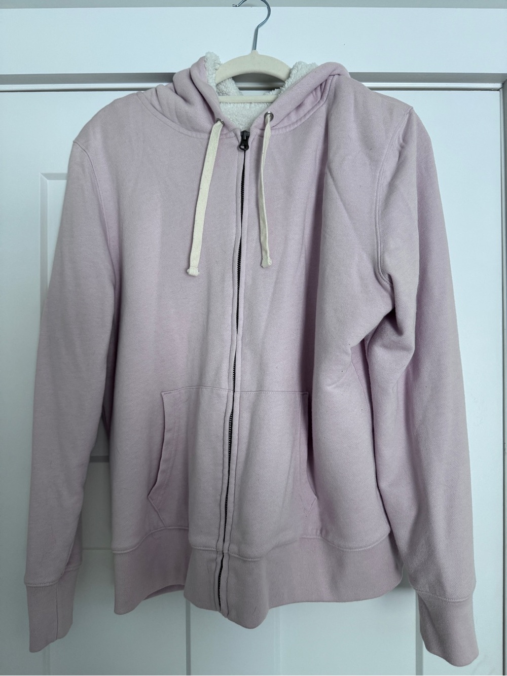 GAP Cream Sherpa-Lined Hoodie